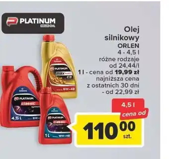 Carrefour Olej 5w-40 orlen platinum classic oferta