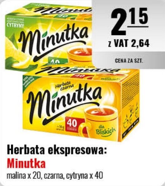 Eurocash Minutka Herbata ekspresowa oferta