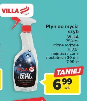 Carrefour Płyn do szyb i luster villa szyby i lustra oferta