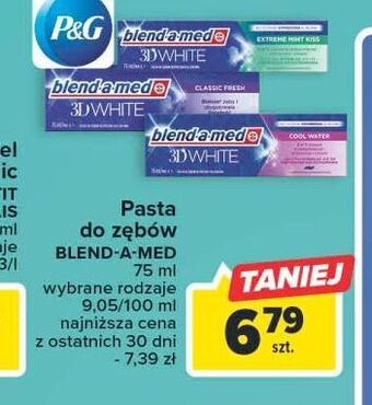 Carrefour Pasta do zębów cool water blend-a-med 3d white oferta