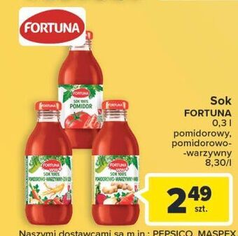 Carrefour Sok 100% pomidorowo-warzywny z żeń-szeniem fortuna oferta