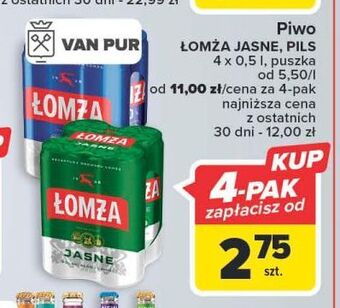 Carrefour Piwo łomża 0.0% oferta