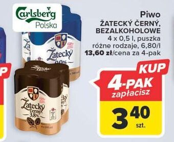 Carrefour Piwo zatecky cerny oferta