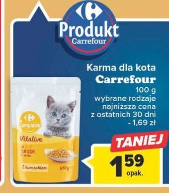 Carrefour Karma dla kota z kurczakiem carrefour companino oferta