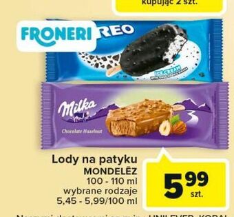 Carrefour Lody z kawałkami ciastek oreo ice cream oferta