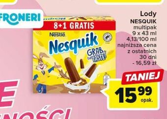 Carrefour Lody kakaowo-waniliowe nesquik oferta