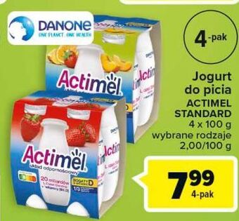 Carrefour Jogurt truskawka danone actimel oferta