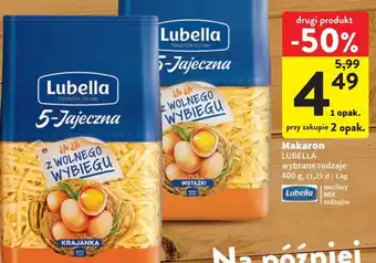 Intermarche Makaron krajanka 5-jajeczny z jaj wolnego wybiegu lubella oferta