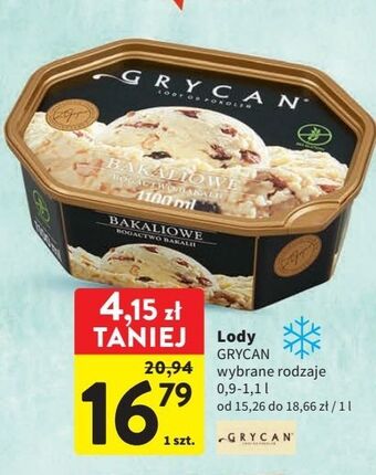 Intermarche Lody bakaliowe grycan oferta