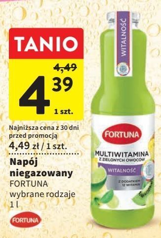 Intermarche Napój multiwitamina z zielonych owoców fortuna oferta