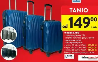 Intermarche Walizka abs 38 x 24 57 cm czarna best service oferta