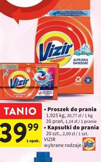 Intermarche Proszek do prania alpejska świeżość vizir oferta