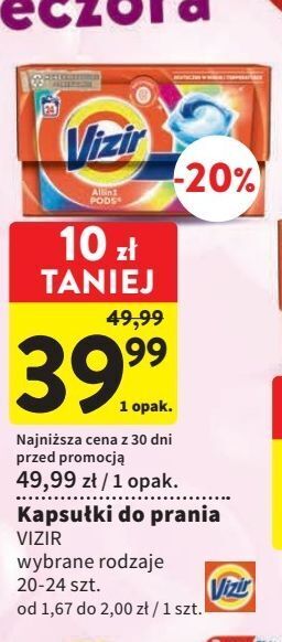 Intermarche Kapsułki do prania kolorów vizir all in one pods oferta