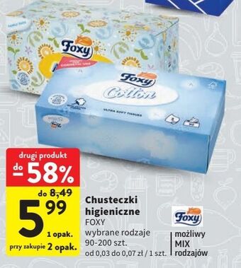 Intermarche Chusteczki higieniczne foxy mega oferta