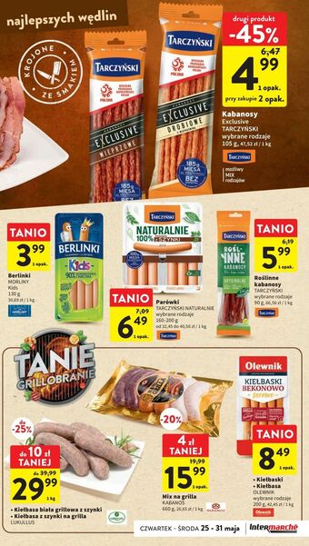 Intermarche Kabanosy drobiowe tarczyński exclusive oferta