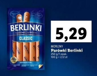 Lidl Parówki classic morliny berlinki oferta