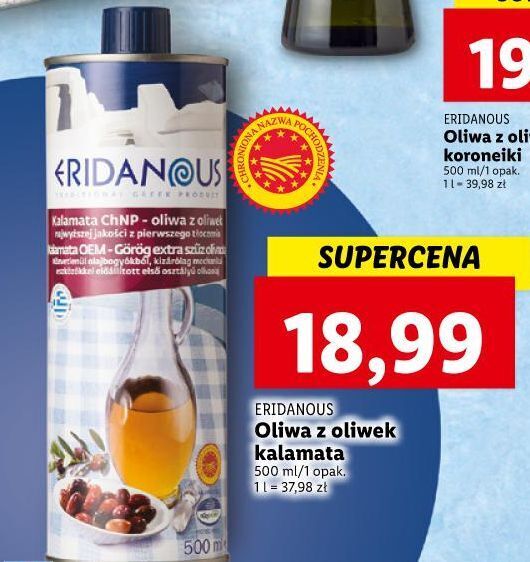Promocja Oliwa z oliwek kalamata eridanous w Lidl