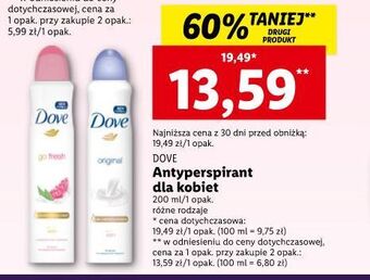 Lidl Dezodorant grapefruit & lemongrass dove go fresh oferta
