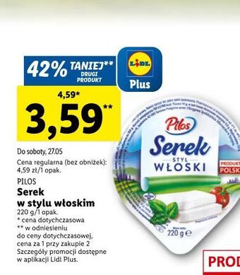 Lidl Serek typu włoskiego pilos oferta