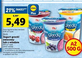 Lidl Jogurt grecki wisnia pilos oferta