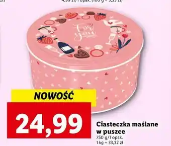 Lidl Ciastka maślane w puszce oferta