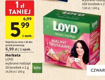 Intermarche Herbata malina-truskawka loyd tea the magic experience oferta