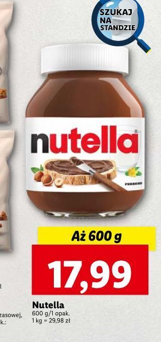Lidl Krem czekoladowo-orzechowy nutella oferta