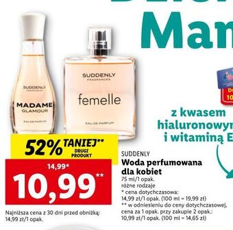 Lidl Woda perfumowana suddenly femelle oferta