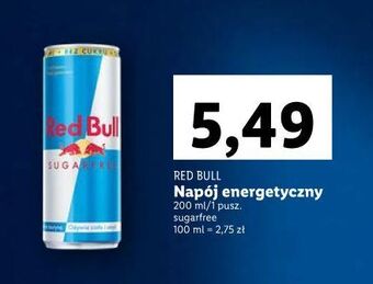 Lidl Napój energetyczny red bull zero oferta