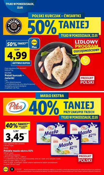 Lidl Ćwiartka tylna z kurczaka rzeźnik codzienna dostawa oferta