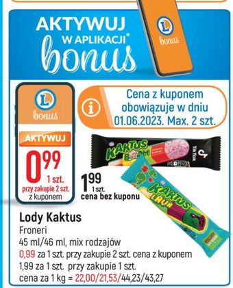 E.Leclerc Lód boom czerwony nestle kaktus oferta