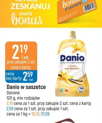 E.Leclerc Serek wanilia saszetka danone danio oferta
