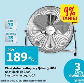 Auchan Wentylator podłogowy q.6862 qilive oferta