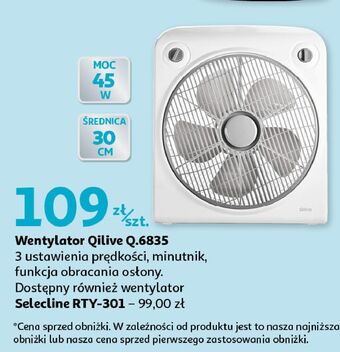 Auchan Wentylator stołowy rty-301 selecline oferta