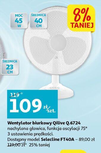 Auchan Wentylator ft40a selecline oferta