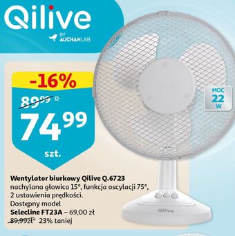 Auchan Wentylator biurkowy ft23a selecline oferta