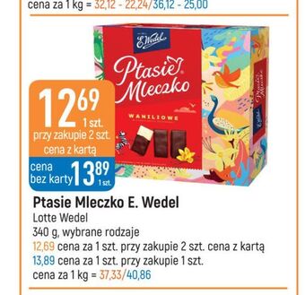 E.Leclerc Czekoladki waniliowe e. wedel ptasie mleczko oferta