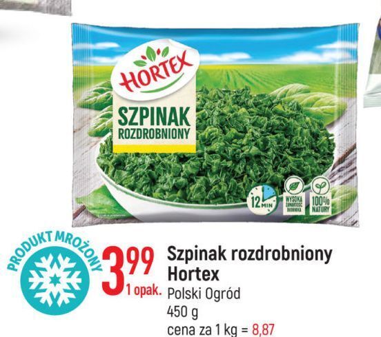 E.Leclerc Szpinak rozdrobniony hortex oferta