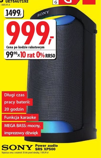 Media Expert Power audio sony oferta