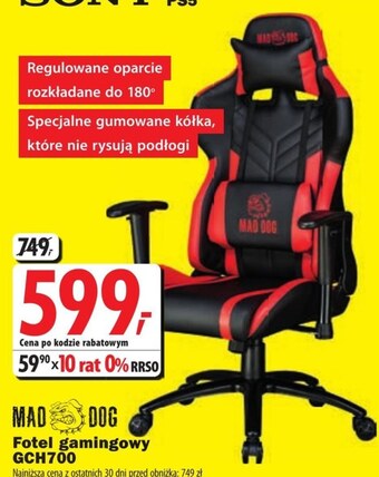 Media Expert Fotel gamingowy mad dog oferta