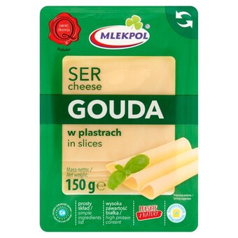 Społem Mlekpol ser gouda w plastrach 150 g oferta