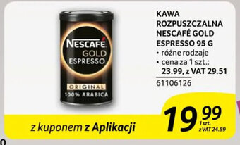 Selgros KAWA ROZPUSZCZALNA NESCAFÉ GOLD ESPRESSO 95 G oferta