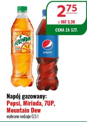 Eurocash Napój gazowany: Pepsi, Mirinda, 7UP, Mountain Dew 0,5l oferta