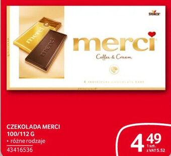 Selgros CZEKOLADA MERCI 100/112 G oferta