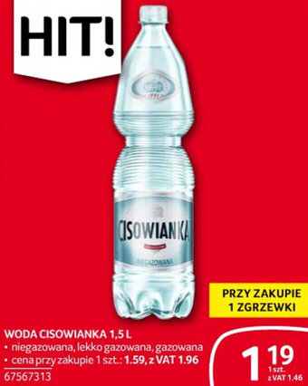 Selgros WODA CISOWIANKA 1,5 L oferta