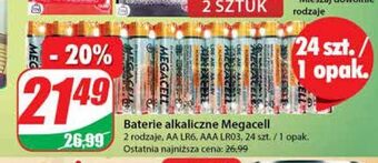 Dino Baterie alkaiczne lr03 megacell oferta