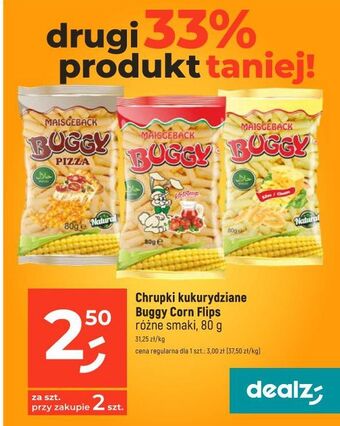Dealz Chrupki kukurydziane serowe buggy corn flips oferta