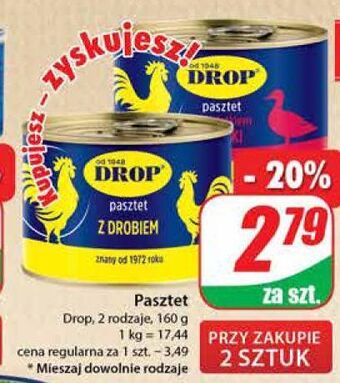 Dino Pasztet drobiowy drop oferta