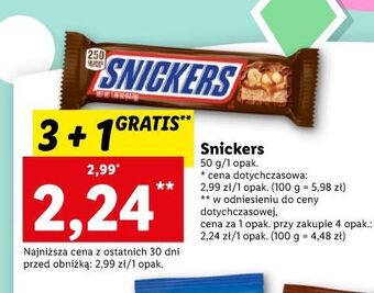 Lidl Baton snickers oferta