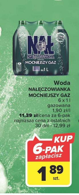Carrefour Woda gazowana nałęczowianka oferta